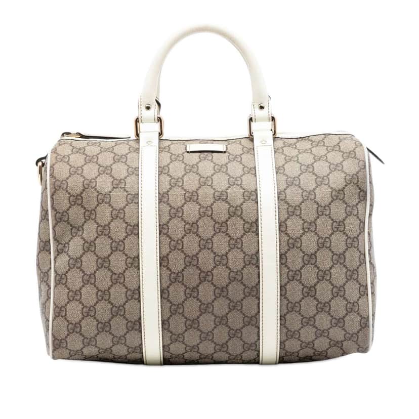 Gucci Medium GG Supreme Joy Boston Bag Beige Canvas Very good condition - Front View