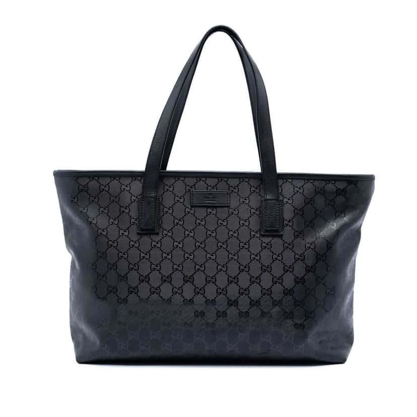Gucci Medium GG Imprime Tote Black Canvas Very good condition - Front View