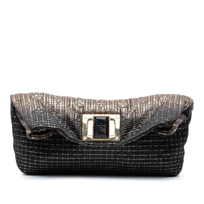 Louis Vuitton Monogram Jacquard Altair Clutch Black Jacquard Very good condition - Front View