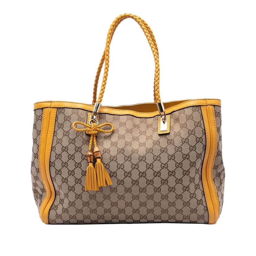 Gucci Medium GG Canvas Bella Tote Beige Canvas Very good condition - Front View