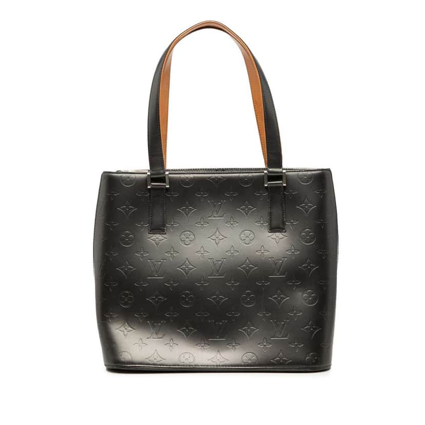 Louis Vuitton Monogram Mat Stockton Grey Leather Very good condition - Front View