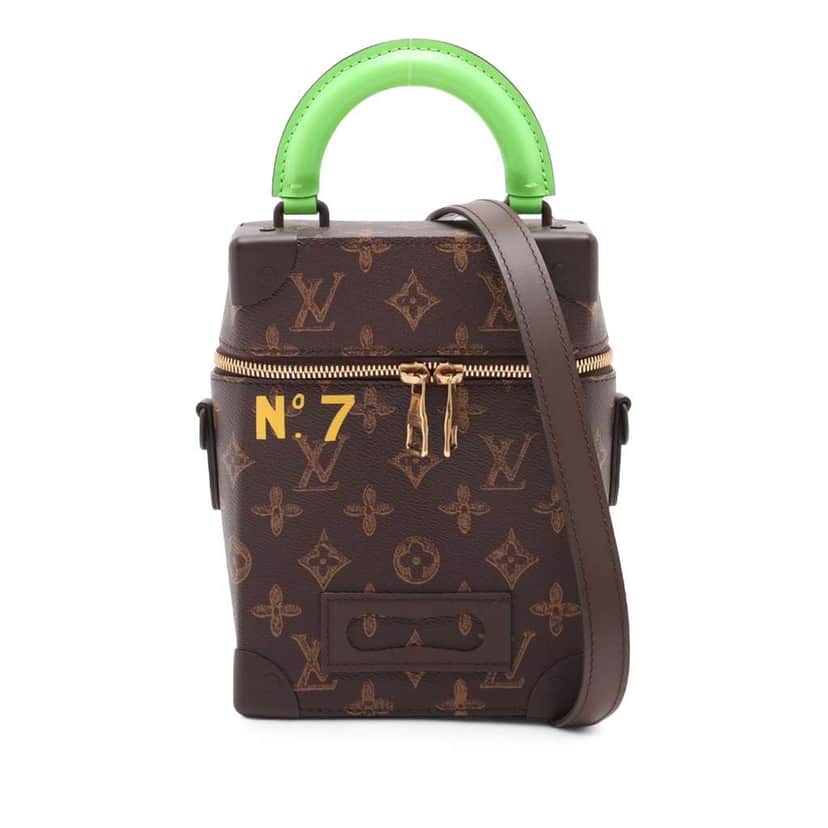 Louis Vuitton Monogram No7 Vertical Box Trunk Brown Very good condition - Front View
