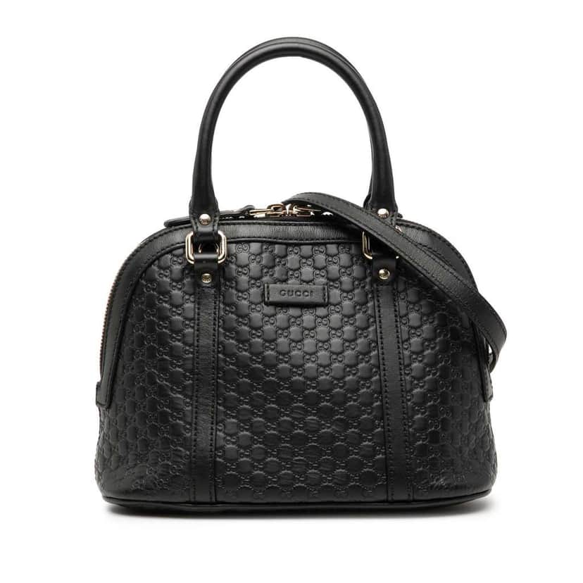 Gucci Mini Microguccissima Dome Satchel Blue Leather Very good condition - Front View