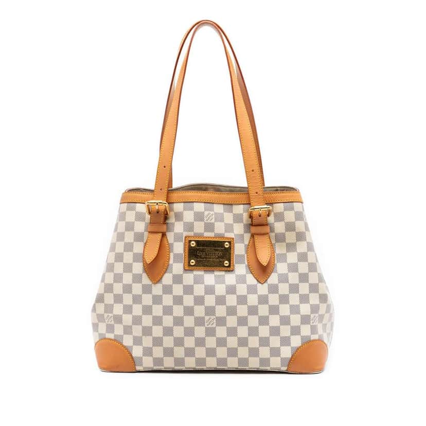 Louis Vuitton Damier Azur Hampstead MM White Very good condition - Front View
