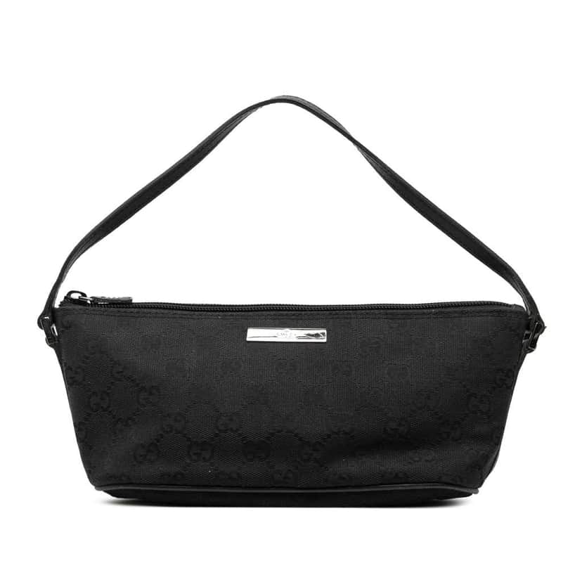 Gucci GG Canvas Boat Black Canvas Very good condition - Front View