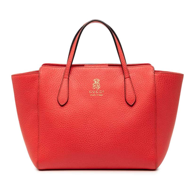 Gucci Mini Leather Swing Handbag Red Leather Very good condition - Front View