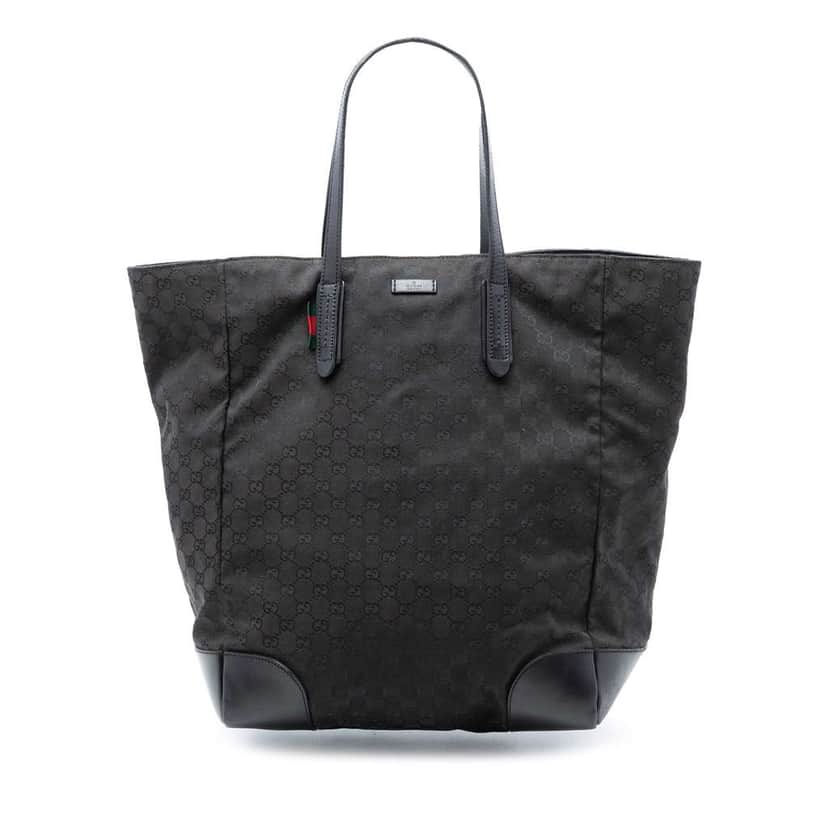 Gucci GG Nylon Web Tote Black Very good condition - Front View