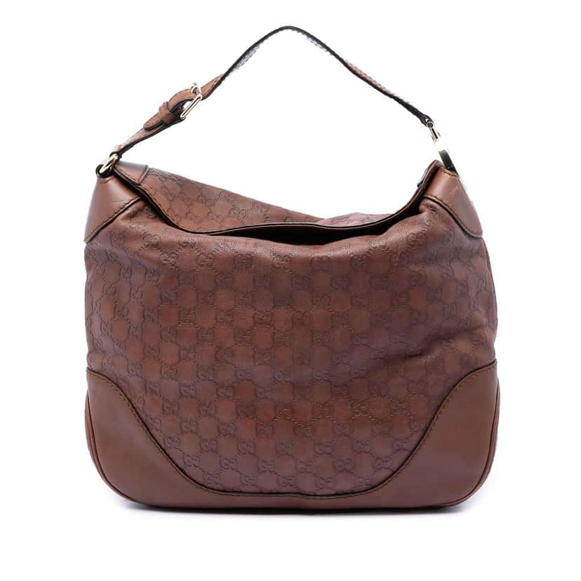 Gucci Guccissima Charlotte Hobo Brown Leather Very good condition - Front View