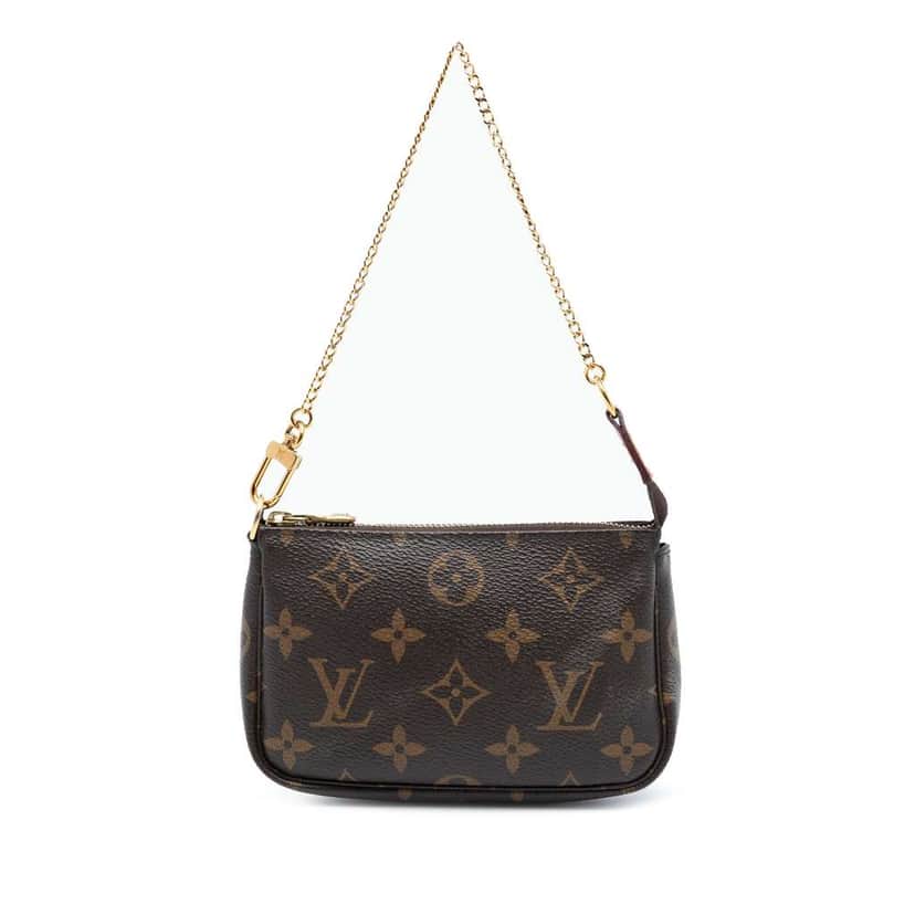 Louis Vuitton Monogram Mini Pochette Accessoires Brown Very good condition - Front View