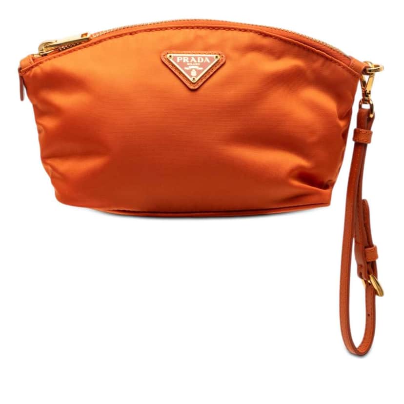 Prada Tessuto Pouch Orange Very good condition - Front View