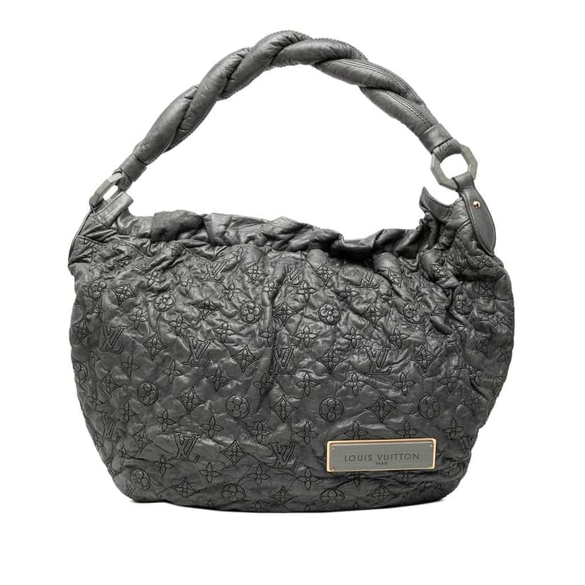 Louis Vuitton Monogram Olympe Nimbus GM Grey Leather Very good condition - Front View