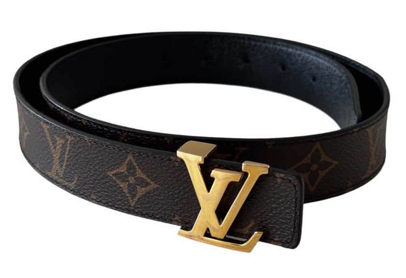 Louis Vuitton Monogram Belt Brown Canvas Leather Very good condition - Front View