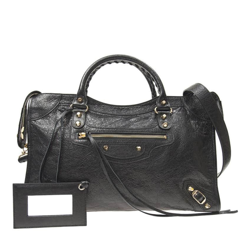 Balenciaga Balenciaga Classic City Grey Shiny Arena Leather Shoulder Bag Other Leather Never worn, with tag - Front View