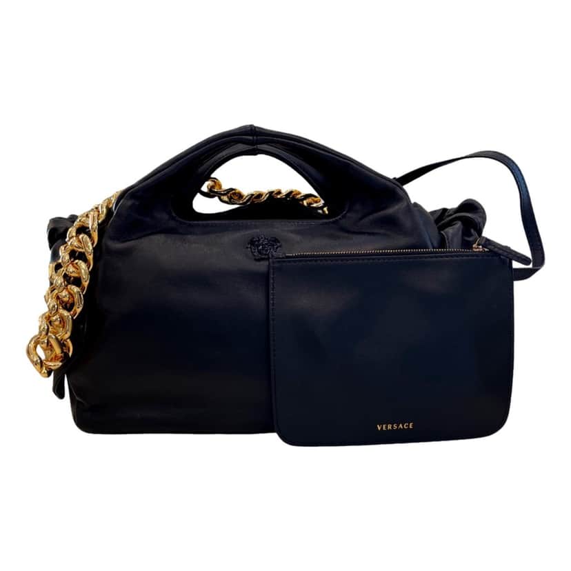 Versace Versace La Medusa Lambskin Leather Black Gold Chain Bag Black Leather Never worn, with tag - Front View