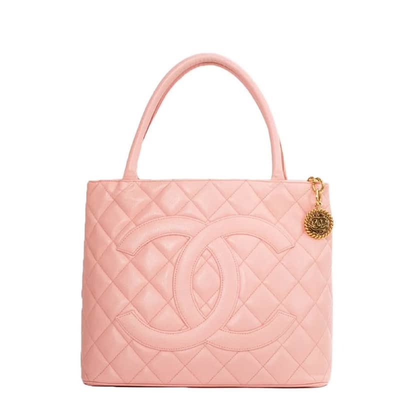 Chanel Chanel Caviar Quilted Leather Medallion Tote Pink Pink Leather Very good condition - Front View