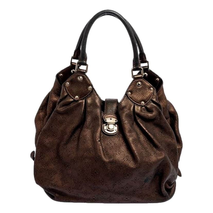 Louis Vuitton Louis Vuitton Mahina Hobo Handbag XL Leather Bronze Brown Leather Good condition - Front View