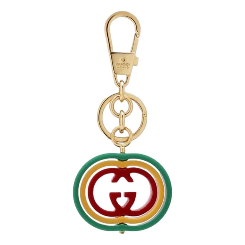 Gucci Gucci Interlocking G Rainbow Keyring Key Chain Handbag Charm Purple Never worn, with tag - Front View