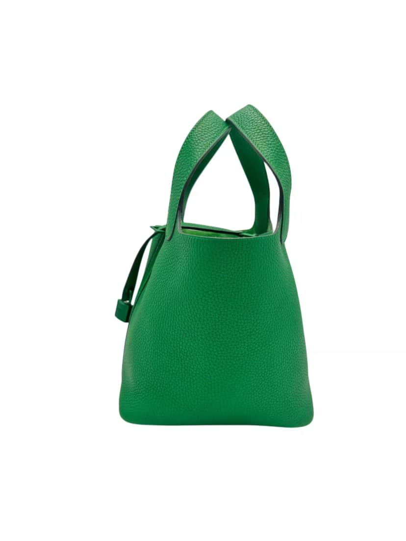 Hermès Picotin Lock 18 Bambou Green Leather Very good condition - Front View