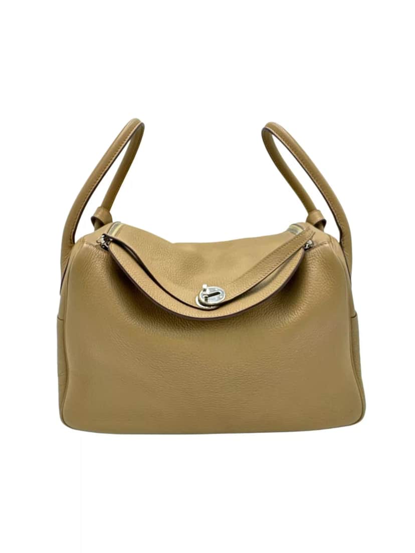 Hermès Lindy 34 Togo Leather Beige Leather Good condition - Front View
