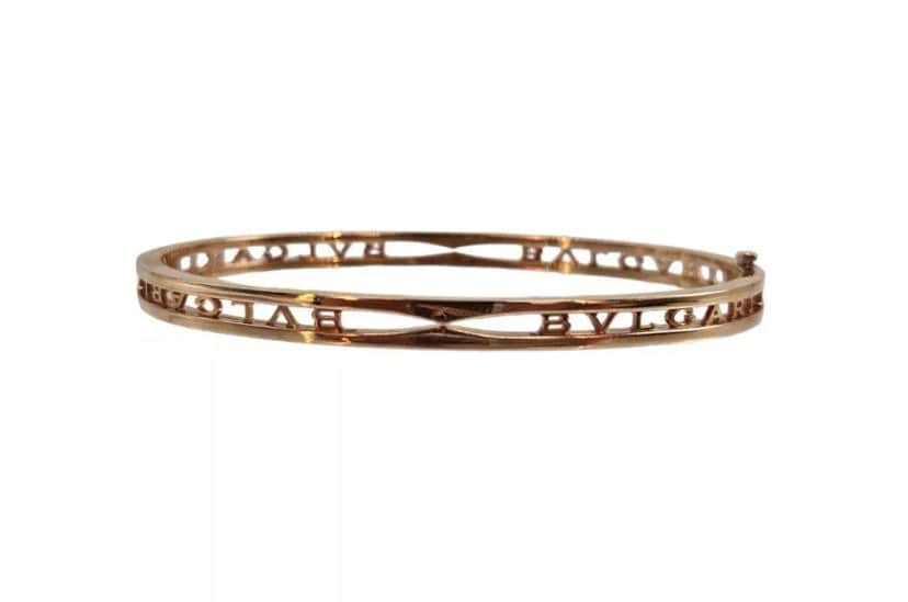 Bvlgari B. Zero 1 Logo Bracelet Gold Good condition - Front View