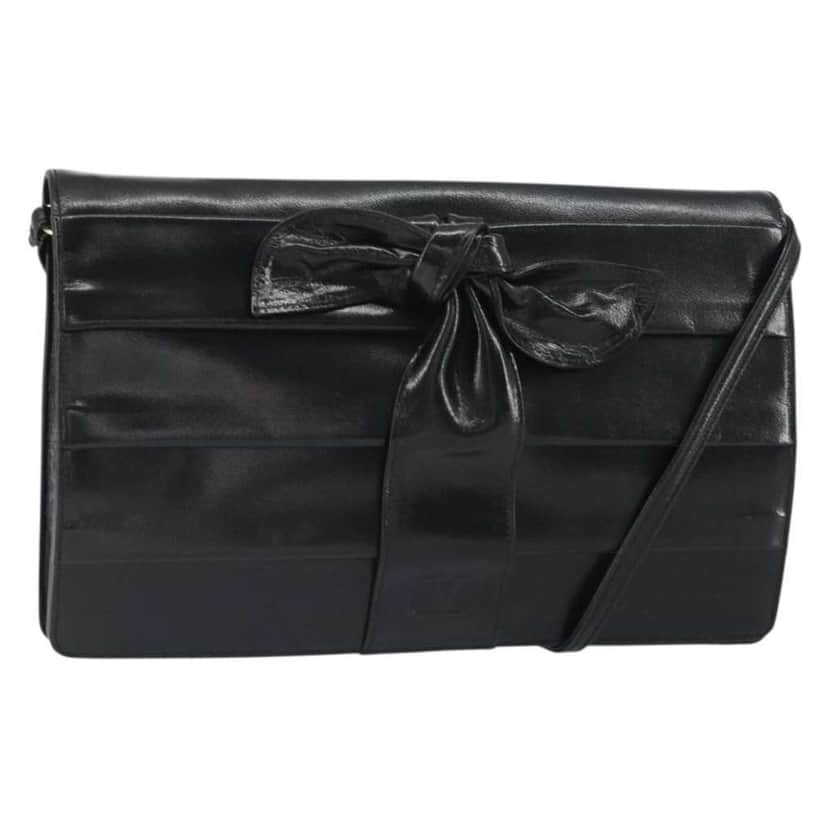 Valentino Garavani Bow Crossbody Bag Black Leather Good condition - Front View
