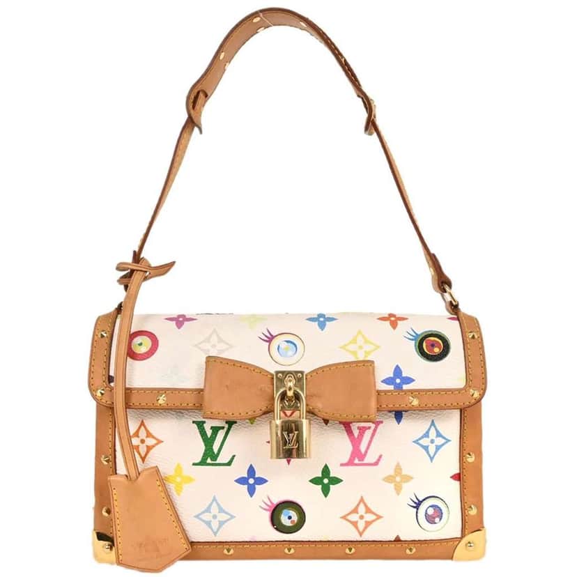 Louis Vuitton Eye Miss You Bag White Canvas Good condition - Front View