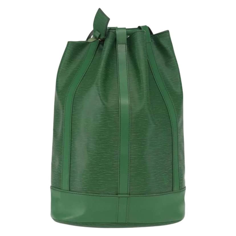 Louis Vuitton Randonnee Backpack Green Leather Good condition - Front View