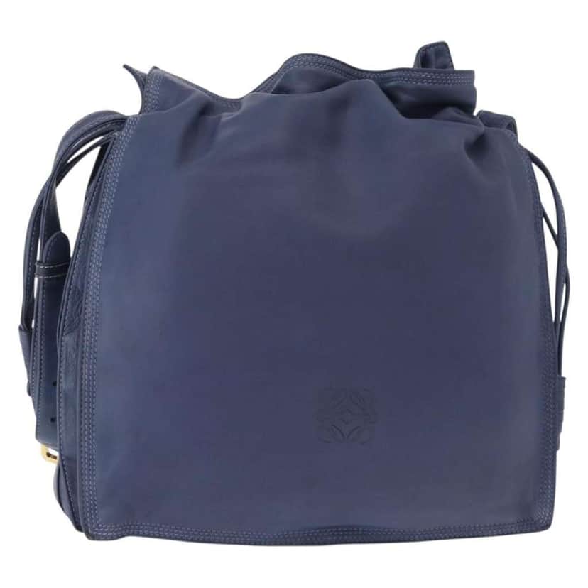 Loewe Flamenco Bag Blue Leather Good condition - Front View