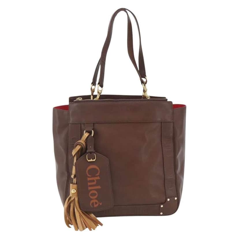 Chloe Eden Tote bag Brown Leather Good condition - Front View