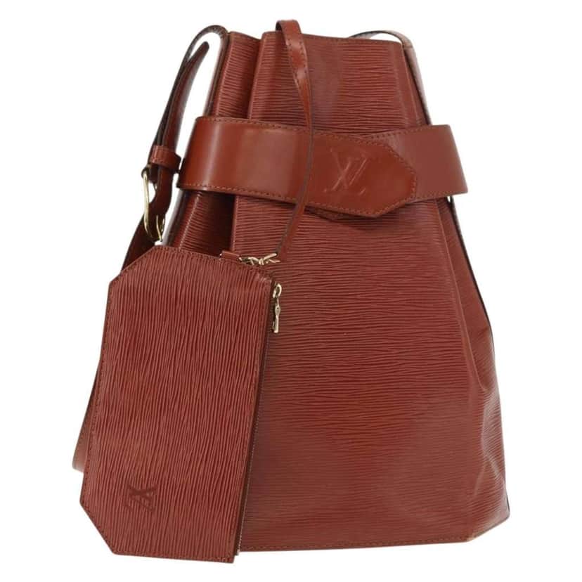 Louis Vuitton Vintage Sac d'Epaule Handbag Brown Leather Good condition - Front View