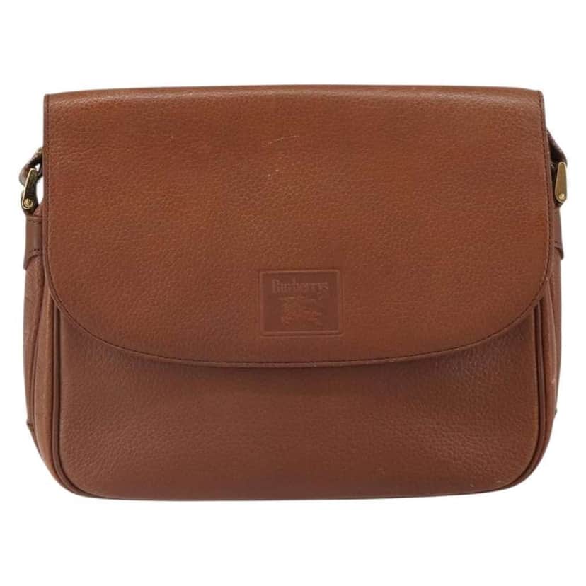 Burberry Vintage Shoulder Bag Brown Leather Good condition - Front View