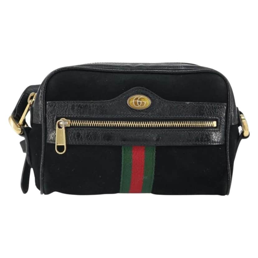 Gucci Ophidia Shoulder Bag Black Suede Good condition - Front View