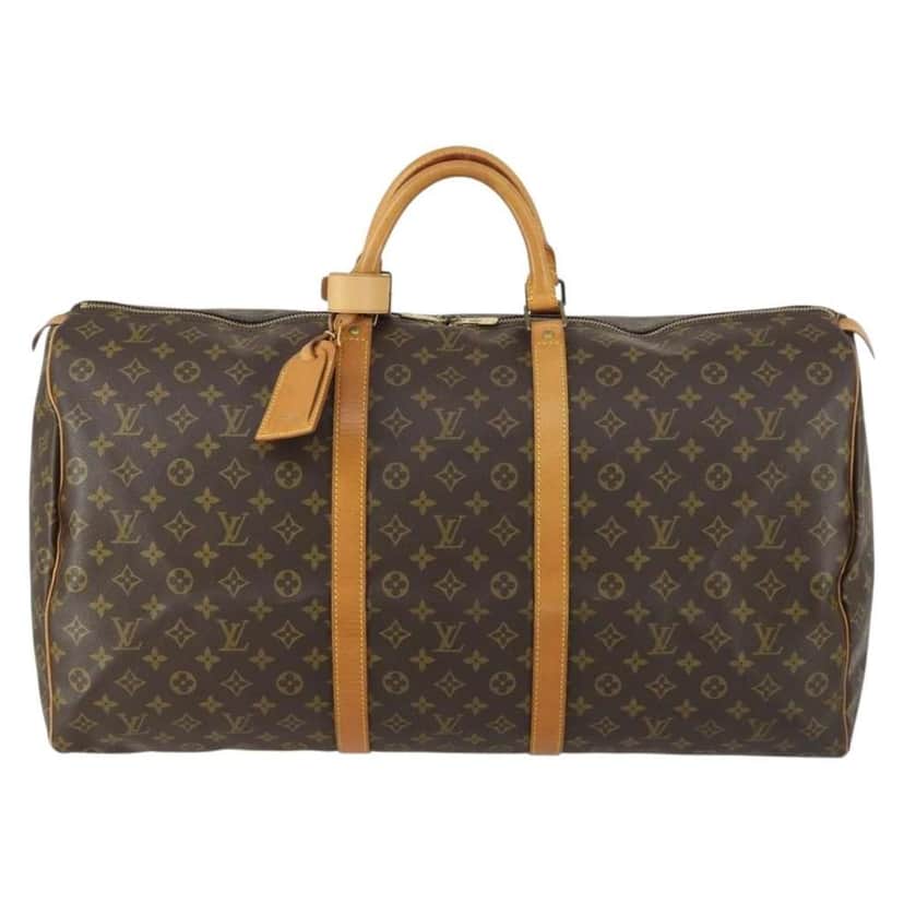 Louis Vuitton Keepall Bag Brown Canvas Good condition - Front View