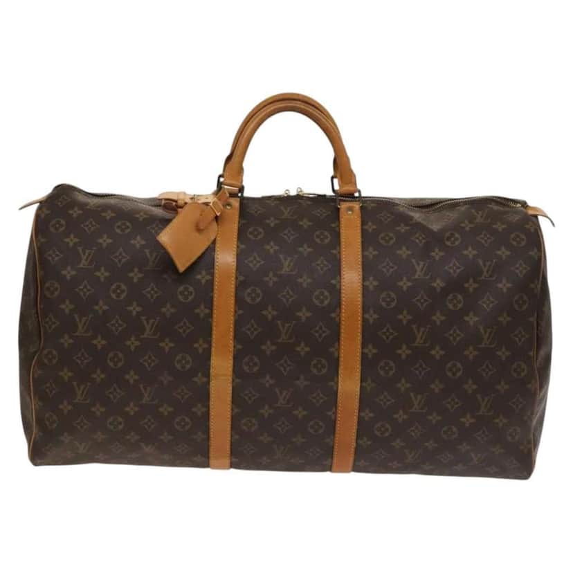Louis Vuitton Keepall Bag Brown Canvas Fair condition - Front View