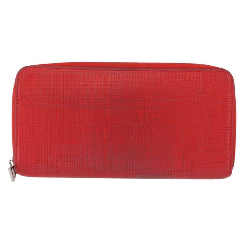 Loewe Anagram Wallet Red Leather Good condition - Front View
