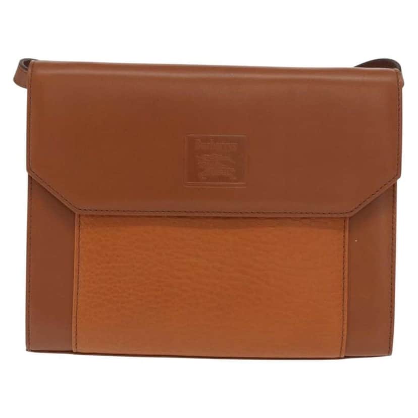 Burberry Vintage Shoulder Bag Brown Leather Good condition - Front View