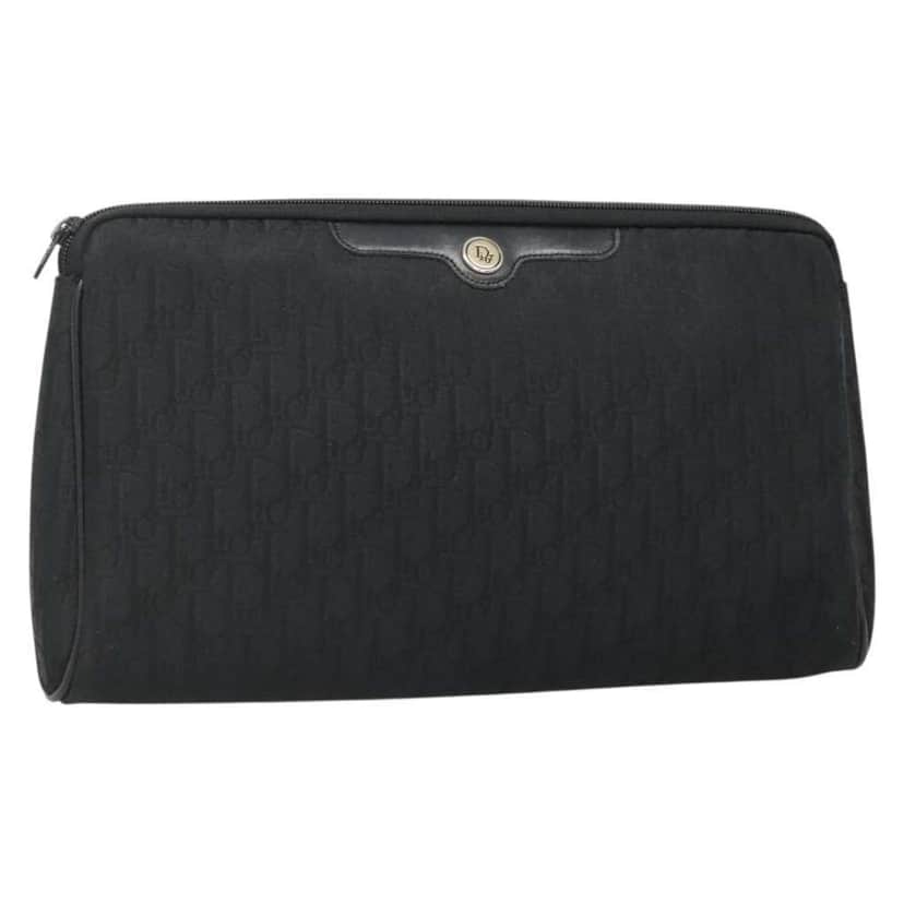 Christian Dior Trotter pouch Black Canvas Good condition - Front View