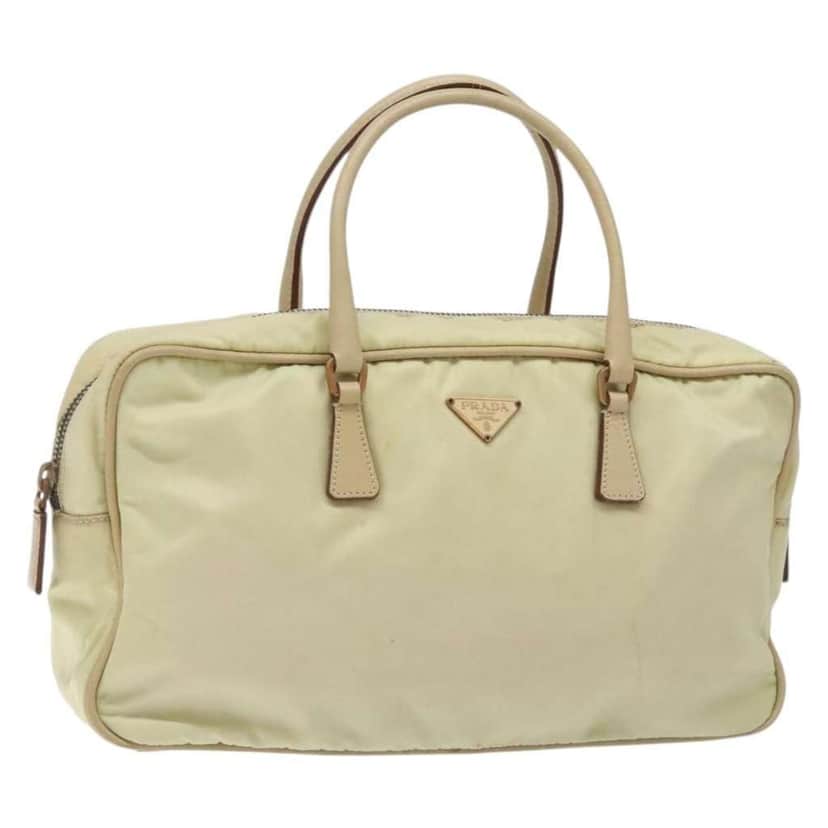 Prada Vintage Zip Handbag Beige Good condition - Front View