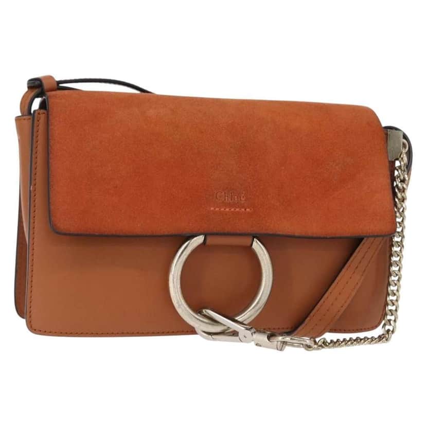 Chloe Faye Shoulder Bag Brown Suede Good condition - Front View