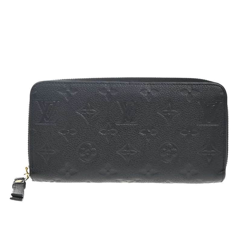 Louis Vuitton Portefeuille zippy Monogramme Empreinte Black Leather Good condition - Front View