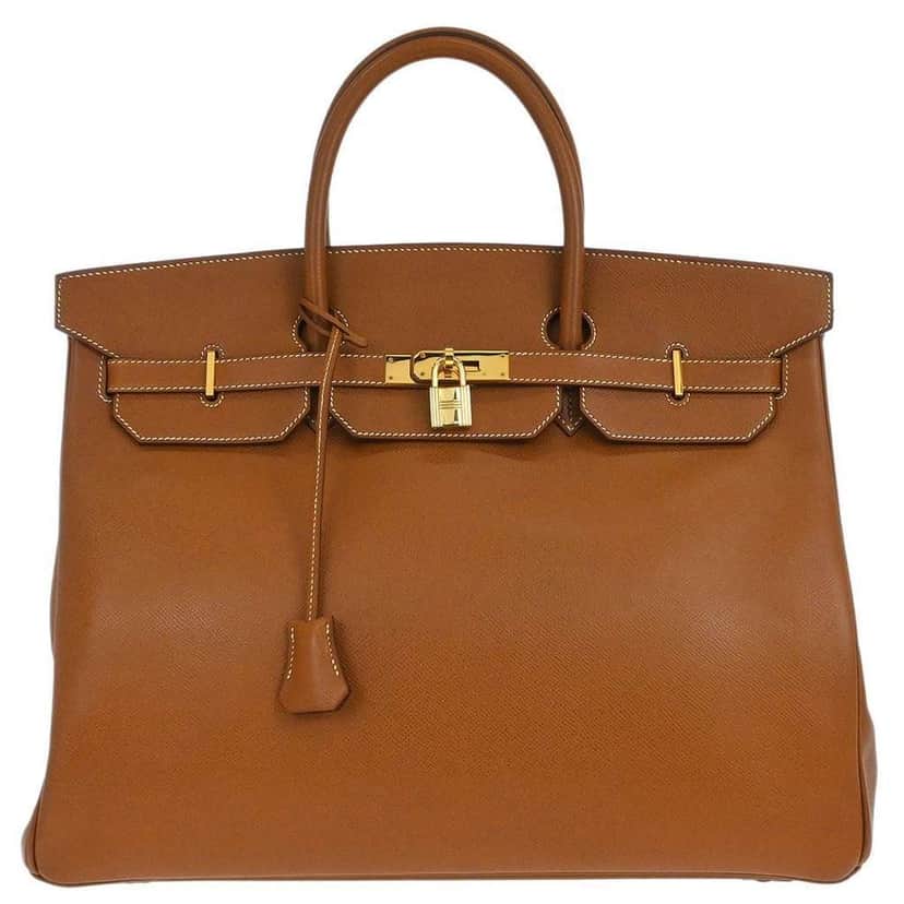 Hermès Birkin Handbag Gold Leather Good condition - Front View