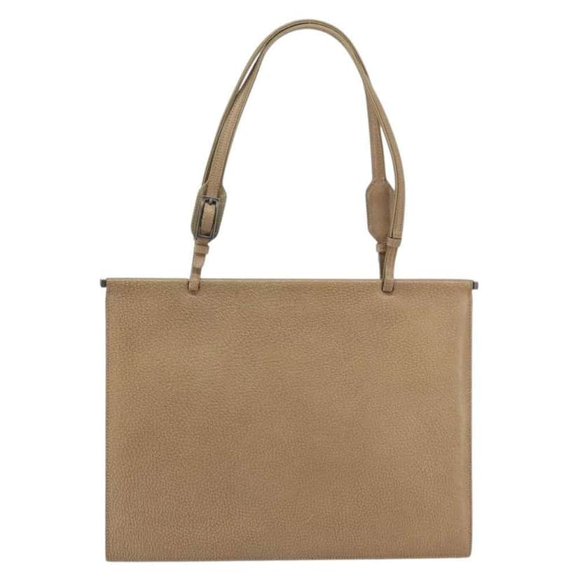 Gucci Tote Bag Beige Leather Good condition - Front View