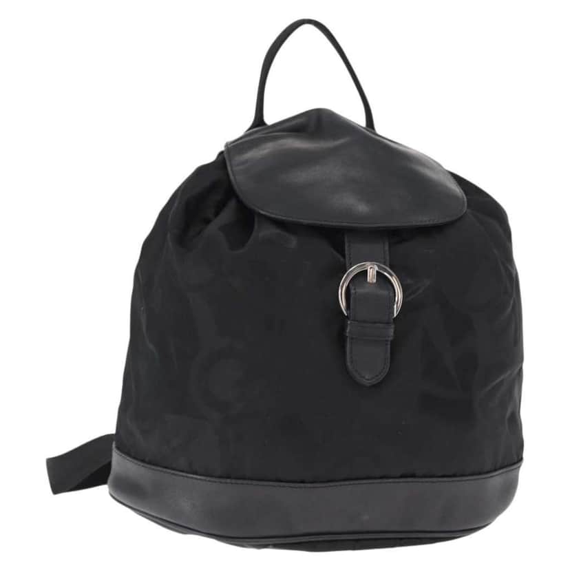 Salvatore Ferragamo Gancini Backpack Black Good condition - Front View