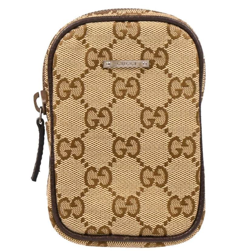 Gucci GG Marmont Cigarette Case Beige Canvas Very good condition - Front View
