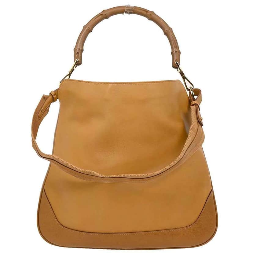 Gucci Diana Bamboo Shoulder Bag Brown Leather Good condition - Front View