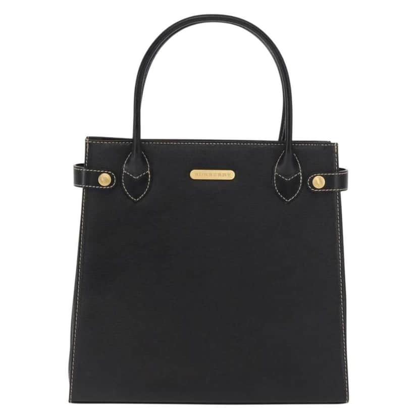 Burberry Vintage Handbag Black Leather Good condition - Front View