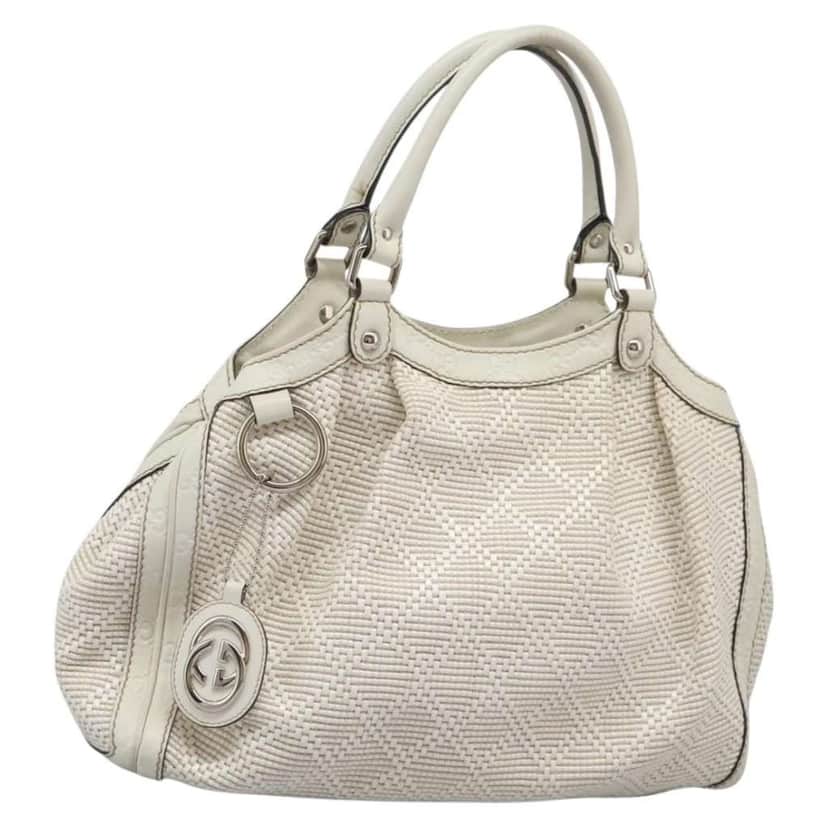 Gucci Sukey Tote Silver Wood Good condition - Front View