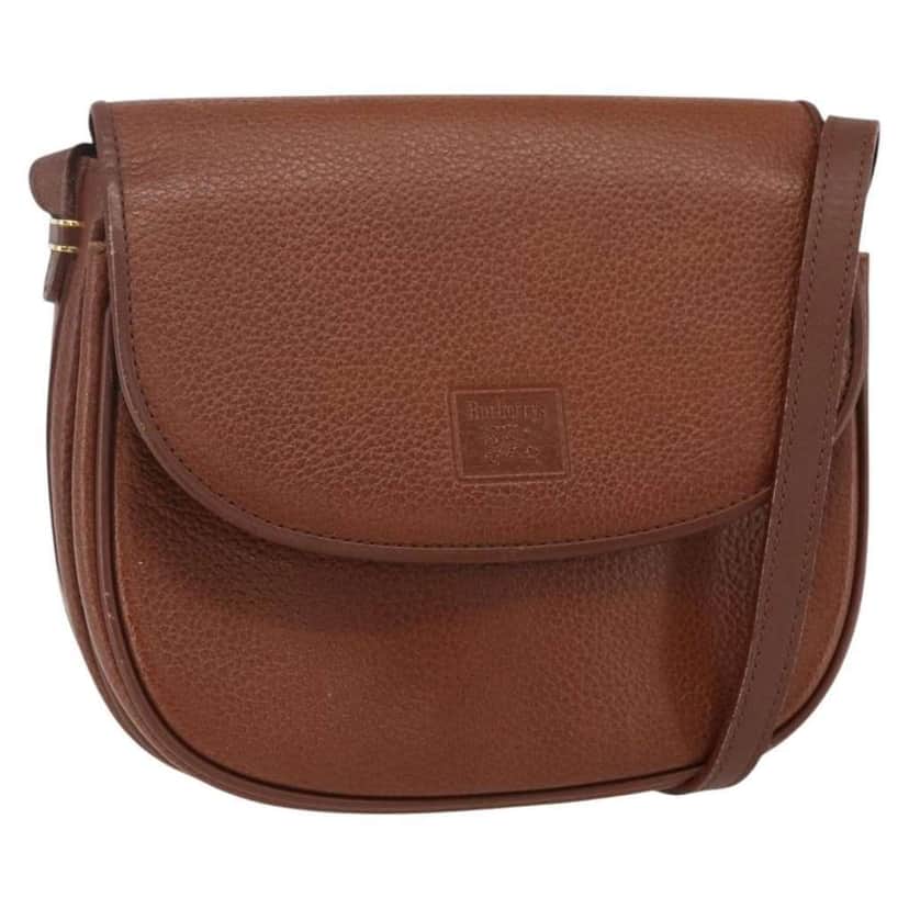 Burberry Vintage Shoulder Bag Brown Leather Good condition - Front View