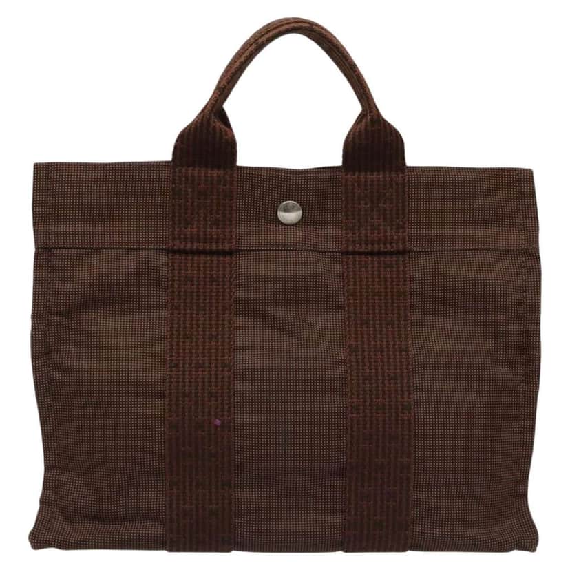 Hermès Fourre-tout Herline Brown Canvas Good condition - Front View