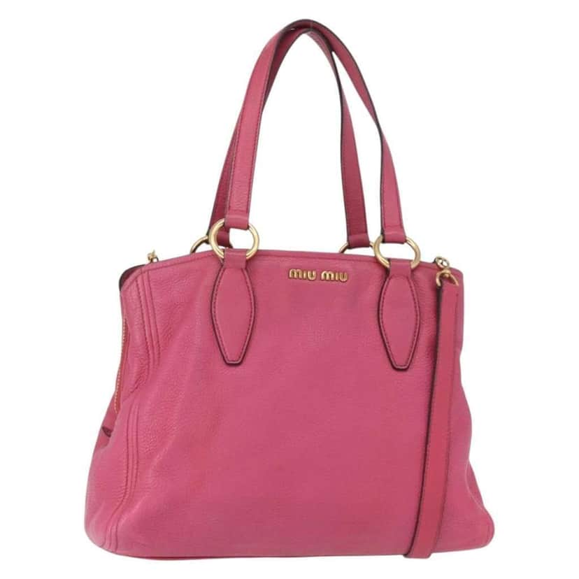 Miu Miu Phenix Convertible Tote Pink Leather Good condition - Front View